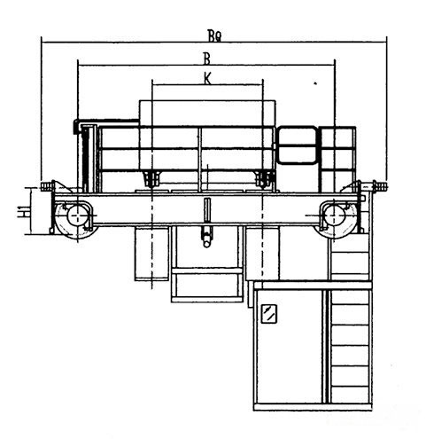 QC型電磁橋式起重機(jī)結(jié)構(gòu)圖2