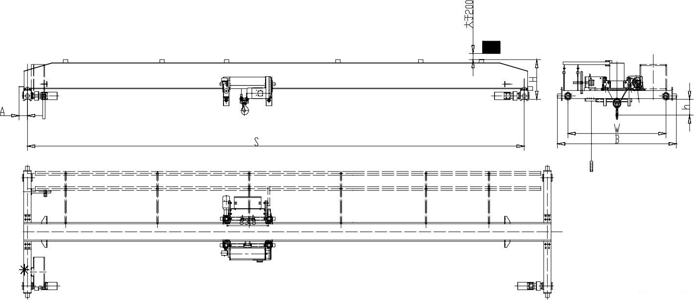 歐式單梁起重機(jī)結(jié)構(gòu)圖